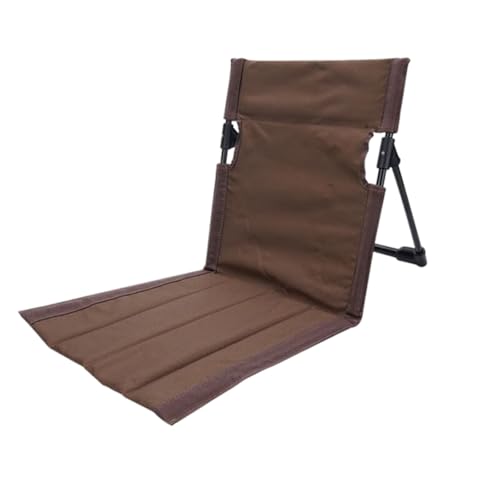 FANSU Strandmatte mit Rückenlehne 1er Set, Strandliege Klappbar Leicht Tragbar Sonnenliege Klappbar Bis 150 kg für Outdoor Sommer Strand Pool Camping (37 * 39 * 42CM,Braun) von FANSU