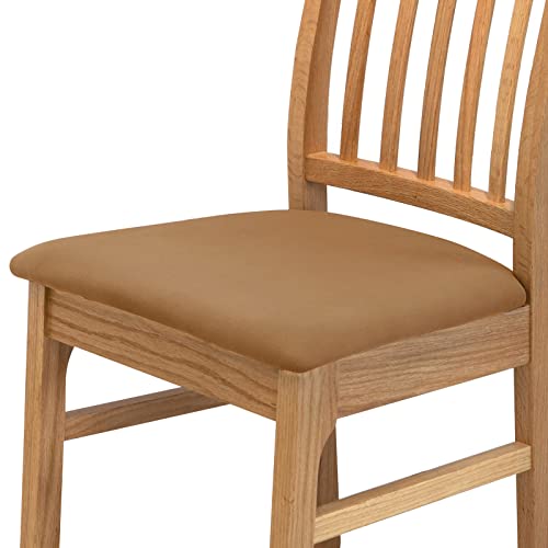 FANSU Stuhlbezug Sitzfläche 1 2 4 6er Set, Stretch Esszimmerstuhl Sitzbezüge Feste Farbe Stuhl Sitzbezüge Keine Rückenlehne Waschbar für Restaurant Bürostühle Bar (Beige,1 Stück) von FANSU