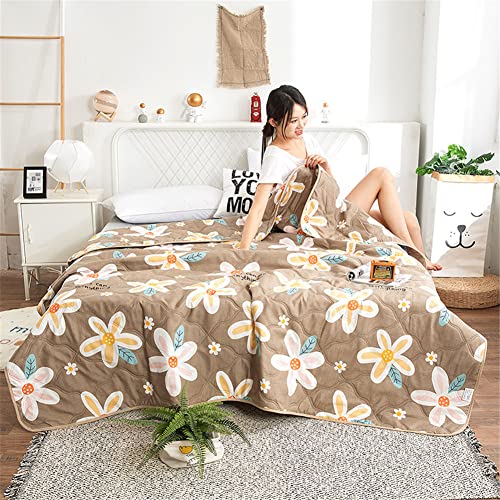 FANSU Tagesdecke Bettüberwurf Steppdecke Mikrofaser Doppelbett Einselbetten Gesteppt Bettwäsche Sofaüberwurf Wohndecke Bettdecke Stepp Gesteppter Quilt (150x200cm,Blütenblätter) von FANSU