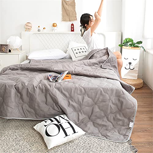FANSU Tagesdecke Bettüberwurf Steppdecke Mikrofaser Doppelbett Einselbetten Gesteppt Bettwäsche Sofaüberwurf Wohndecke Bettdecke Stepp Gesteppter Quilt (150x200cm,Grau) von FANSU