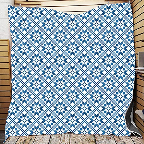 FANSU Tagesdecke Bettüberwurf Steppdecke Mikrofaser Doppelbett Einselbetten Tagesdecken Gesteppt Bettwäsche Sofaüberwurf Wohndecke Stepp Gesteppter Quilt (Blau,200x230cm) von FANSU