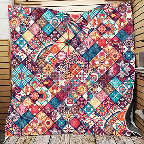 FANSU Tagesdecke Bettüberwurf Steppdecke Mikrofaser Doppelbett Einselbetten Tagesdecken Gesteppt Bettwäsche Sofaüberwurf Wohndecke Stepp Gesteppter Quilt (Muster,150x200cm) von FANSU