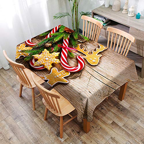 FANSU Tischdecke Abwaschbar Eckig Rechteckige, Wasserdicht Tischwäsche Pflegeleicht Schmutzabweisend Geeignet Tischtuch für Home Küche Garten Dekoration (Weihnachten 6,40x40cm) von FANSU