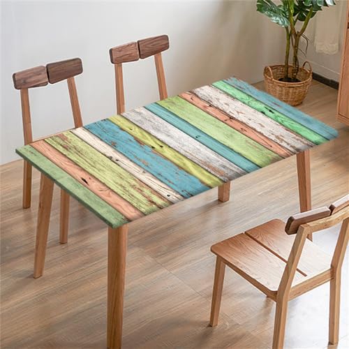 FANSU Tischdecke Rechteckige Quadrat Tischdecken, Elastische Regenbogen Abwischbare Tischtuch Draussen, Tischdecke für Outdoor, Terrasse,Garten, Küche Esszimmer (80x80cm,Grün) von FANSU