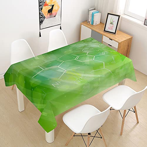 FANSU Tischdecke Wasserdicht Tischwäsche, Rechteckige Abwaschbar Formel Tischtuch Draussen Küchentischabdeckung für Outdoor Garten Küche Dekoration (140x220cm,Grün) von FANSU