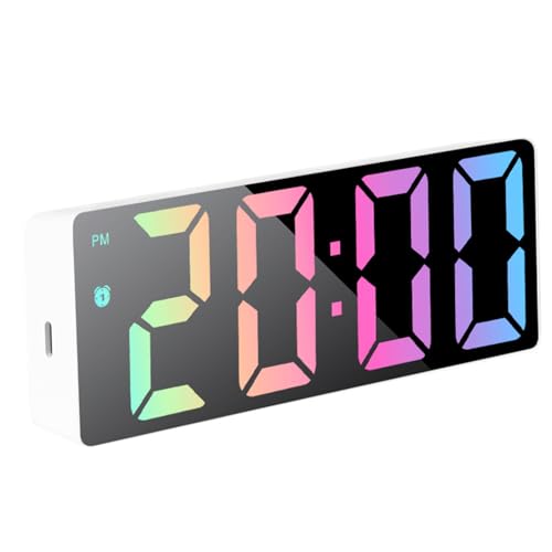 FANSU Wecker Digital, Bunt Radiowecker mit Große LED Temperaturanzeige, USB Ladeanschluss Wecker Kinder, Tragbarer Spiegelalarm, Lichtwecker für Schlafzimmer Schreibtisch Reisen (Weiß 1,16x2.7x6cm) FANSU Wecker Digital, Bunt Radiowecker mit Große LED Temperaturanzeige, USB Ladeanschluss Wecker Kinder, Tragbarer Spiegelalarm, Lichtwecker für Schlafzimmer Schreibtisch Reisen (Weiß 1,16x2.7x6cm) von FANSU