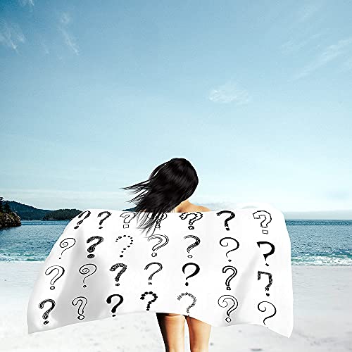 Strandtücher Mikrofaser Schnelltrocknend, Fansu 3D Graffiti Drucken Tragbar Sand Proof Ultraleicht Strand-Badetuch Ideal als Strandtuch, Reisetuch, Saunatuch, Duschtuch, Sport (Fragezeichen,150*180cm) Strandtücher Mikrofaser Schnelltrocknend, Fansu 3D Graffiti Drucken Tragbar Sand Proof Ultraleicht Strand-Badetuch Ideal als Strandtuch, Reisetuch, Saunatuch, Duschtuch, Sport (Fragezeichen,150*180cm) von FANSU