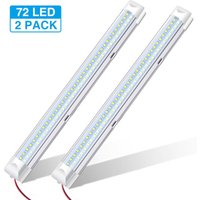 2 STÜCKE AUDEW 12 V 72 LED Weiße LED Auto Innenbeleuchtung Bar Lampe Für Van Caravan Bus Fantablau von INSMA