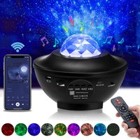 Insma - led Galaxy Projektor Licht Sternenhimmel Stern Bluetooth Musik Nachtlicht + Fernbedienung Fantablau von INSMA