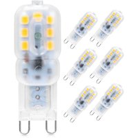 Packung mit 6 G9 3W LED-Lampen energiesparendes Äquivalent 30W Halogen-/Glühlampe lavente von DRILLPRO