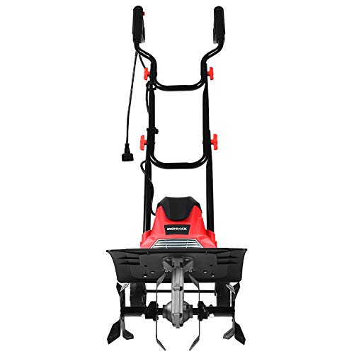 FANTASK 1200W Elektro Bodenhacke Rot, Garten Motorhacke elektrisch mit Schutzschalter, Bodenfräse Gartenfräse Gartenhacke 22cm Arbeitstiefe und 35cm Arbeitsbreite von FANTASK