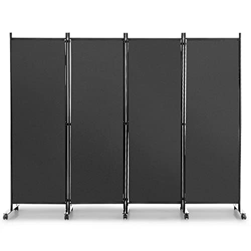 FANTASK 225 x 173 cm Raumteiler auf Rollen, Paravent 4-teilig, Trennwand faltbar, aus Stoff FANTASK 225 x 173 cm Raumteiler auf Rollen, Paravent 4-teilig, Trennwand faltbar, aus Stoff von FANTASK