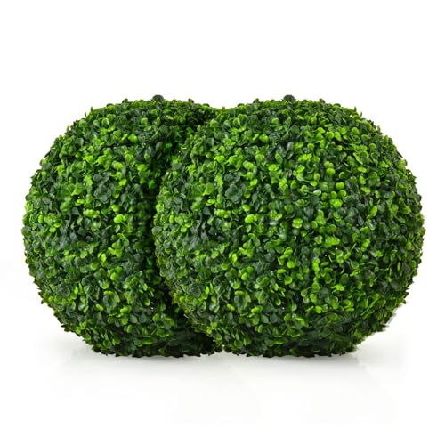 FANTASK 2er künstliche Aglaia Odorata-Ball, künstliche Formschnittkugel, Buchskugel Künstliche Pflanze, 40 cm von FANTASK