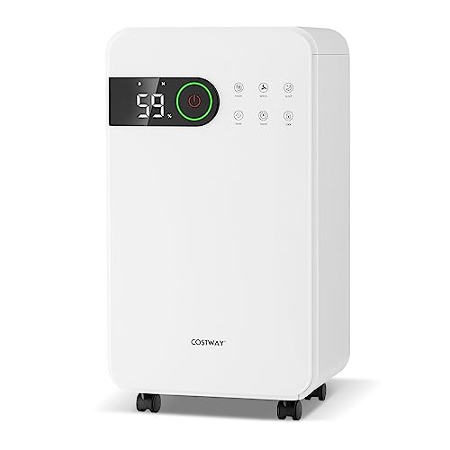 FANTASK 3 in 1 Luftentfeuchter mit LED-Anzeige und Touchscreen, 15L/Tag Innenentfeuchter in 3 Modi & 2 Geschwindigkeitsstufen, Raumgröße ca. 15m², leiser Entfeuchter für Schlafzimmer, Wohnzimmer, Büro von FANTASK