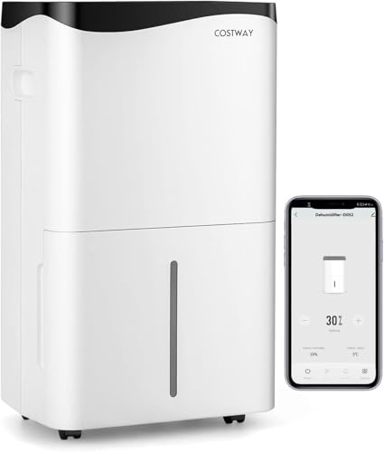 FANTASK 4 Modi Bautrockner 50L/Tag mit 24H Timer, Smart Luftentfeuchter mit LED-Anzige & Ventilator, 5L Wassertank & Ablaufschlauch, Raumgröße ca. 250m³, Weiß + Schwarz FANTASK 4 Modi Bautrockner 50L/Tag mit 24H Timer, Smart Luftentfeuchter mit LED-Anzige & Ventilator, 5L Wassertank & Ablaufschlauch, Raumgröße ca. 250m³, Weiß + Schwarz von FANTASK