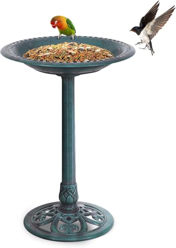 FANTASK 51 x 72 cm Vogeltränke stehend, Bird Feeder Futterplatz Wildvögel, Vogelfutterstation Retro, Futterstation Vogelfutterspender für Vogelbad Garten, Grün FANTASK 51 x 72 cm Vogeltränke stehend, Bird Feeder Futterplatz Wildvögel, Vogelfutterstation Retro, Futterstation Vogelfutterspender für Vogelbad Garten, Grün von FANTASK