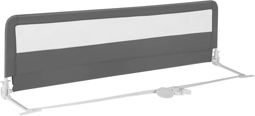 FANTASK Bettgitter klappbar, 180 x 55 cm Bettschutzgitter mit Sicherheitsgurten & abnehmbarem Bezug, Kinderbettgitter von FANTASK