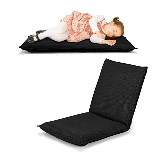 FANTASK Bodensofa mit 6- stufig Verstellbarer Rückenlehne, Game Sessel gepolstert, Meditationsstuhl Lazy Sofa von FANTASK