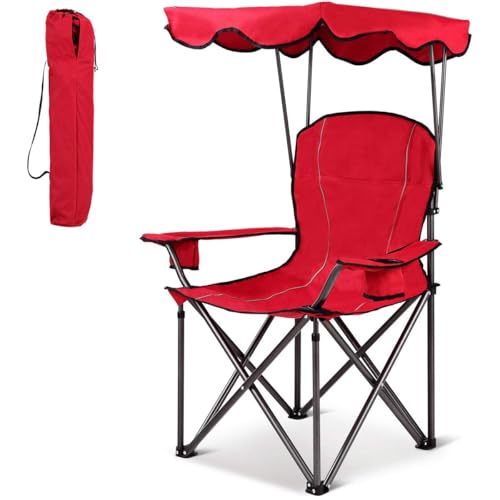FANTASK Campingstuhl mit Getränkehalter, Angelstuhl mit Sonnendach & Tragtasche, Faltstuhl 120 kg belastbar, Klappstuhl, Anglerstuhl Ideal für Camping, Terrasse & Strand FANTASK Campingstuhl mit Getränkehalter, Angelstuhl mit Sonnendach & Tragtasche, Faltstuhl 120 kg belastbar, Klappstuhl, Anglerstuhl Ideal für Camping, Terrasse & Strand von FANTASK