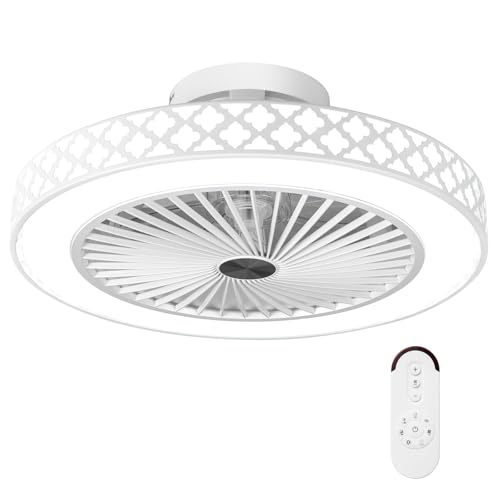 FANTASK Deckenventilator mit Beleuchtung & Fernbedienung, φ48cm reversibler Ventilator mit LED Deckenleuchte 3000-6500K dimmbar FANTASK Deckenventilator mit Beleuchtung & Fernbedienung, φ48cm reversibler Ventilator mit LED Deckenleuchte 3000-6500K dimmbar von FANTASK