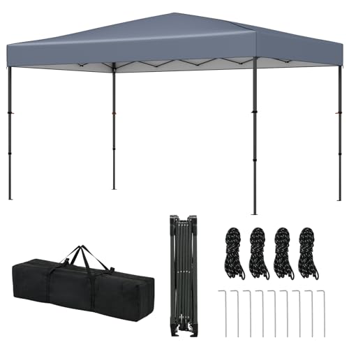FANTASK Faltpavillon Pavillon 3x3M, Pop up Gartenpavillon Höhenverstellbar mit Tragetasche, UV50+, Wasserdicht Stabil, Partyzelt mit 8 Heringen & 4 Windseilen, für Garten, Terrassen (Grau,3,7 x 2,3 m) FANTASK Faltpavillon Pavillon 3x3M, Pop up Gartenpavillon Höhenverstellbar mit Tragetasche, UV50+, Wasserdicht Stabil, Partyzelt mit 8 Heringen & 4 Windseilen, für Garten, Terrassen (Grau,3,7 x 2,3 m) von FANTASK