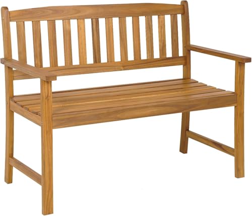 FANTASK Gartenbank Holz, Holzbank wetterfest, 2-Sitzer Sitzbank aus Akazienholz, Balkonbank bis 360 kg belastbar, 110 x 56,5 x 86 cm, Natur FANTASK Gartenbank Holz, Holzbank wetterfest, 2-Sitzer Sitzbank aus Akazienholz, Balkonbank bis 360 kg belastbar, 110 x 56,5 x 86 cm, Natur von FANTASK