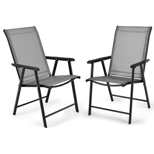 FANTASK Hochlehner Gartenstühle 2er Set, Klappstuhl Camping bis 110kg, Klappstuhl Terrassenstuhl für Pool, Garten, Rasen FANTASK Hochlehner Gartenstühle 2er Set, Klappstuhl Camping bis 110kg, Klappstuhl Terrassenstuhl für Pool, Garten, Rasen von FANTASK