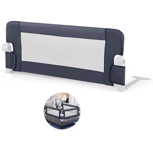 FANTASK Portable Bed Rail, 105x42cm, Bettgitter klappbar mit Verstellbarer Gurte, Bettschutzgitter aus Oxfordstoff, 180° faltbar, für Elternbetten, Kinderbetten, Grau FANTASK Portable Bed Rail, 105x42cm, Bettgitter klappbar mit Verstellbarer Gurte, Bettschutzgitter aus Oxfordstoff, 180° faltbar, für Elternbetten, Kinderbetten, Grau von FANTASK
