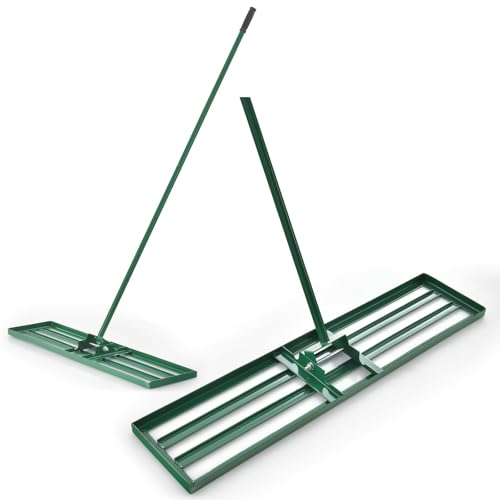 FANTASK Rasennivelliermetallrechen, 91 cm x 25 cm x 170 cm, Rasentool mit rutschfestem PVC-Griff, grüner Nivellierrechen für Verschiedene Arten von Gras FANTASK Rasennivelliermetallrechen, 91 cm x 25 cm x 170 cm, Rasentool mit rutschfestem PVC-Griff, grüner Nivellierrechen für Verschiedene Arten von Gras von FANTASK