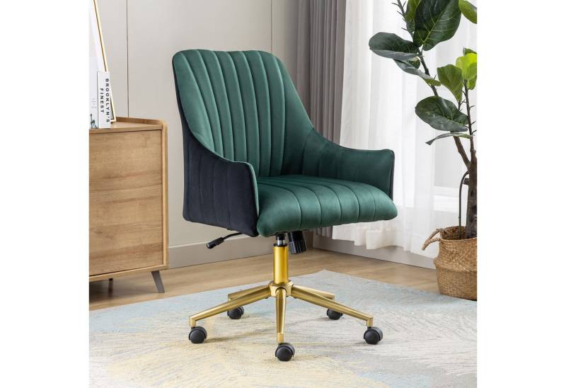 FANTASYLAB Drehstuhl Polsterstuhl, Bürosessel, schminktisch stuhl, höhenverstellbar, Samt (1 St), mit Rädern, für Schlafzimmer/Arbeitszimmer, 150KG von FANTASYLAB