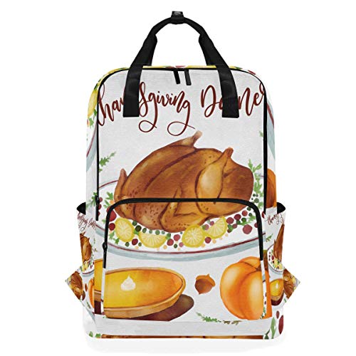 FANTAZIO Delicate Thanksgiving Dinner Rucksack Casual Daypack von FANTAZIO