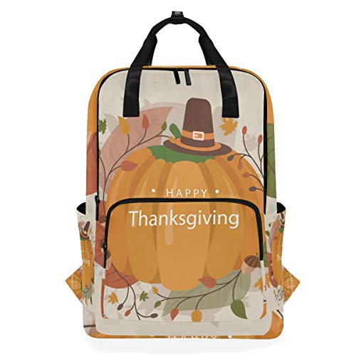 FANTAZIO Delicious Thanksgiving Kürbis Rucksack Casual Daypack von FANTAZIO