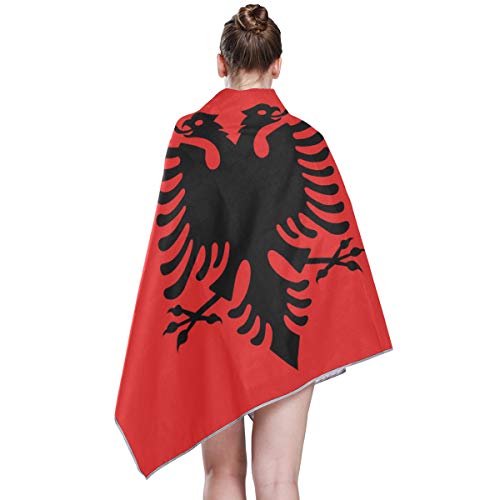 FANTAZIO Flagge Albaniens farbecht Badetuch schnelltrocknend Badetuch Gym Handtücher von FANTAZIO