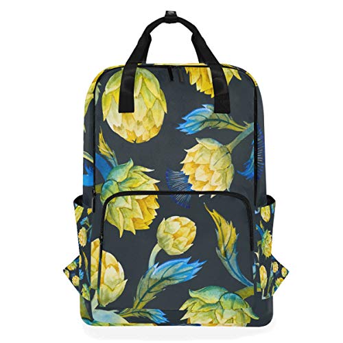 FANTAZIO Gelber Ball Blume Rucksack Casual Daypack von FANTAZIO