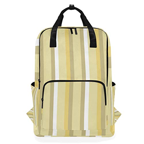 FANTAZIO Goldene Streifen Rucksack Casual Daypack von FANTAZIO