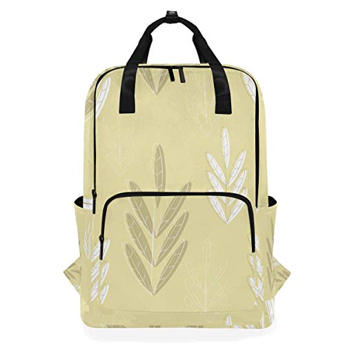 FANTAZIO Hübscher Gold-Blumen-Rucksack, lässiger Tagesrucksack von FANTAZIO