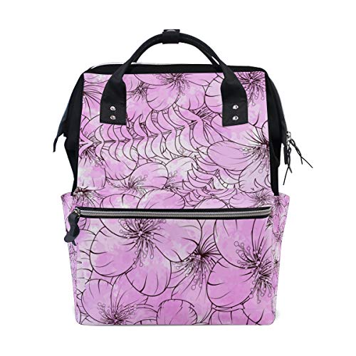 FANTAZIO Mumien-Tasche, Violett, Wasserfarben, Blumen von FANTAZIO