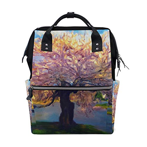 FANTAZIO Mumienrucksack Baum Ölgemälde Schulranzen von FANTAZIO