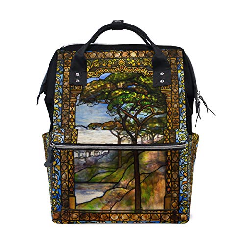 FANTAZIO Mumienrucksack Buntglas Fenster Schulranzen von FANTAZIO