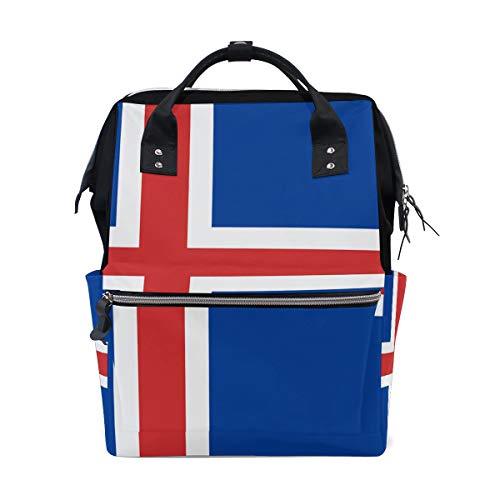 FANTAZIO Mummy Bag Rucksack Flag of Island Schulranzen von FANTAZIO