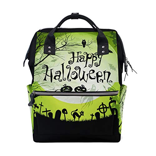 FANTAZIO Mummy Bag Rucksack Happy Halloween Muster Schultasche von FANTAZIO