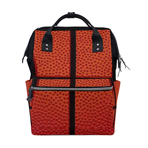 FANTAZIO Mummy Bag Rucksack Korb Textur Orange Schultasche von FANTAZIO