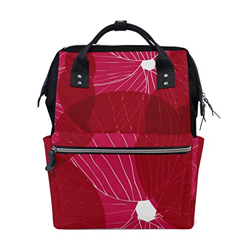 FANTAZIO Mummy Bag Rucksack Lotus Leaves Schultasche von FANTAZIO