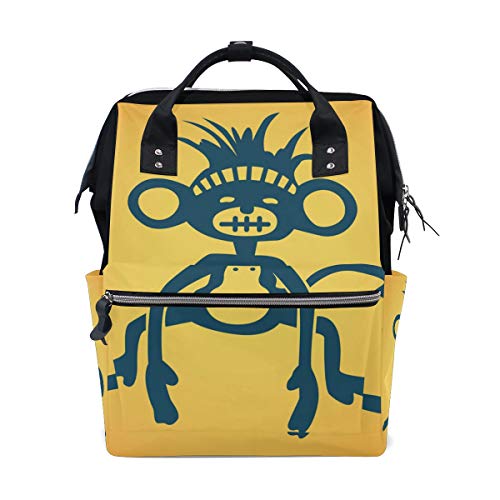 FANTAZIO Mummy Bag Rucksack Stilized AFFE Schultasche von FANTAZIO