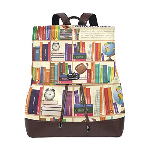 FANTAZIO Rucksack Bücherregal Back to School Muster Reisetasche von FANTAZIO