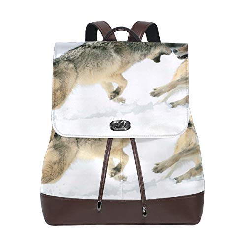 FANTAZIO Rucksack Fighting Wolves The Snow Reisetasche von FANTAZIO