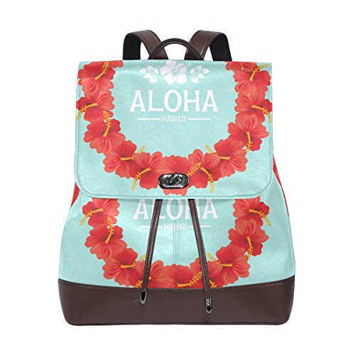 FANTAZIO Rucksack Hawaiian Aloha Girlande Design Reisetasche von FANTAZIO