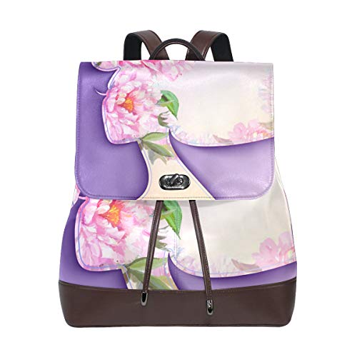 FANTAZIO Rucksack Schöne Junge Frau mit Blumen im Haar Muster Reisetasche von FANTAZIO