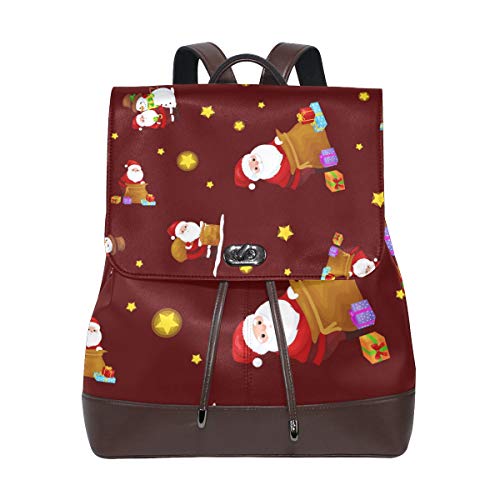 FANTAZIO Rucksack Weihnachten Schneemann Winter Geschenke Sterne Muster Reisetasche von FANTAZIO