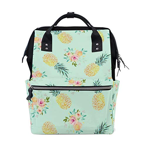 FANTAZIO Rucksack für Mütter, Hawaiianischer tropischer Ananas, Obst-Muster von FANTAZIO